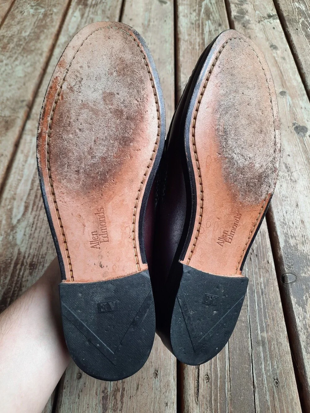 Allen Edmonds Maxfield Burgundy Leather Slip-on Tassle Braided Loafer Size 8.5